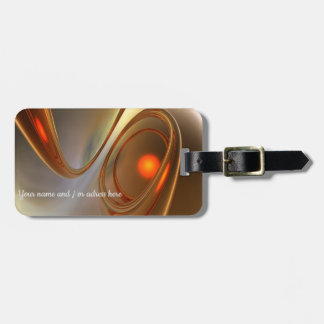 Abstract trendy and elegant 3d Design Luggage Tag