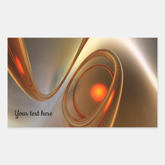Abstract trendy and elegant 3d Design Rectangular Sticker (Front)