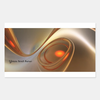 Abstract trendy and elegant 3d Design Rectangular Sticker