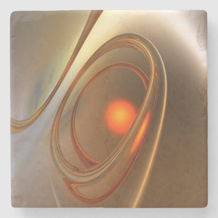 Abstract trendy and elegant 3d Design Stone Coaster