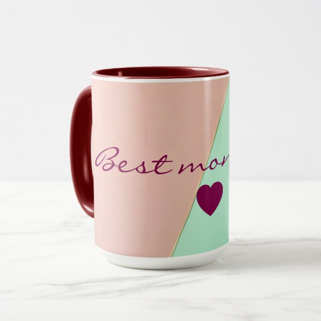 Abstract Trendy Blush Pink Mint Collection Mug (Front Left)
