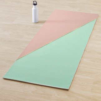 Abstract Trendy Blush Pink Mint Collection Yoga Mat