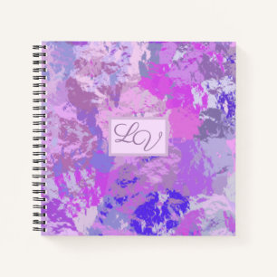 Abstract Trendy Camo Pink Purple Blue Notebook