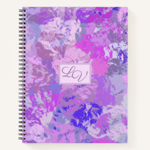 Abstract Trendy Camo Pink Purple Blue Notebook