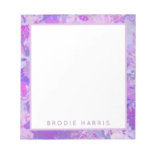 Abstract Trendy Camo Pink Purple Blue Notepad