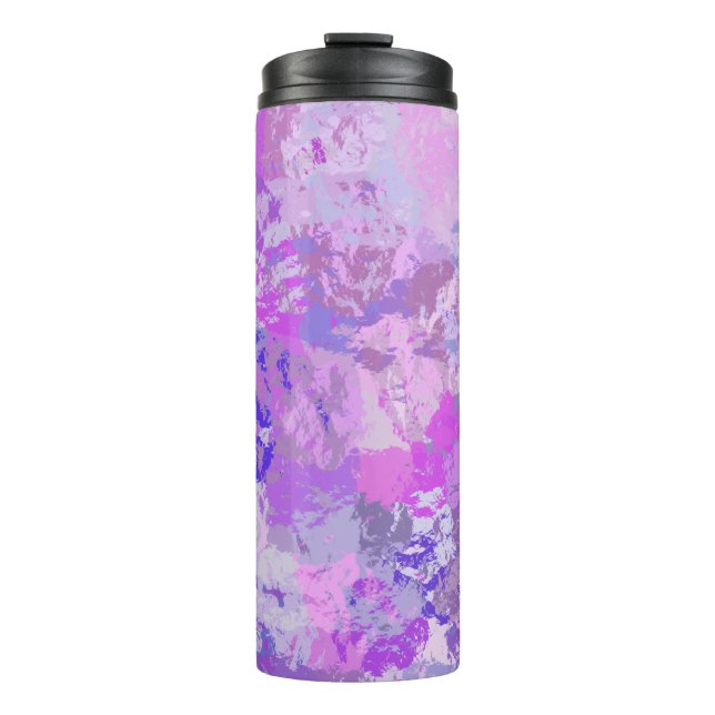 Abstract Trendy Camo Pink Purple Thermal Tumbler (Front)