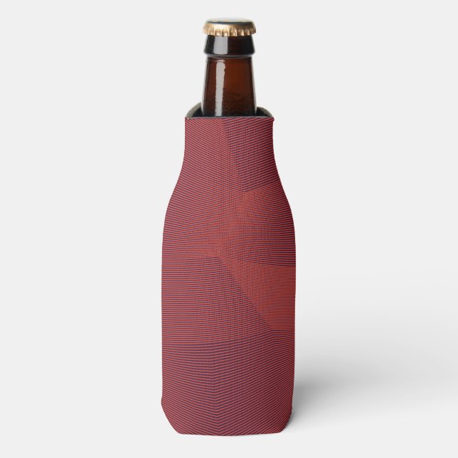 Abstract, trendy, modern geometric graphic art bottle cooler (Bottle Front)