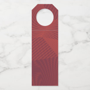 Abstract, trendy, modern geometric graphic art bottle tag