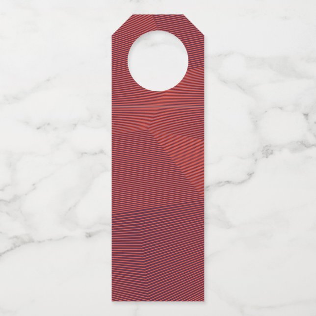 Abstract, trendy, modern geometric graphic art bottle tag (Front)