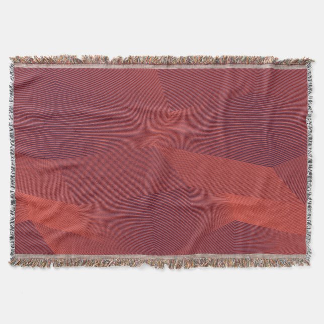 Abstract, trendy, modern geometric graphic art throw blanket (Front)