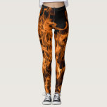 Abstract Trendy Modern On Fire Flames Leggings<br><div class="desc">Abstract ModernOn Fire Flames look  great as it flames dance over these leggings</div>