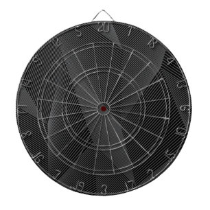Abstract, trendy, modern, simple line pattern dartboard