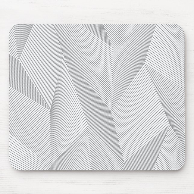 Abstract, trendy, modern, simple line pattern mouse mat (Front)