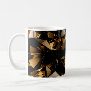 Abstract triangle crystal background. coffee mug