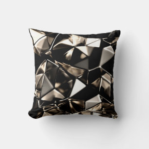 Abstract triangle crystal background. cushion