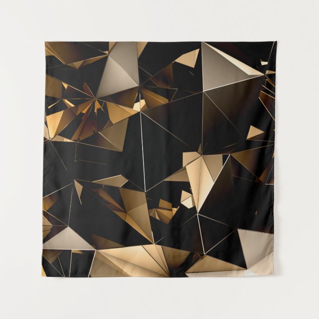 Abstract triangle crystal background. tapestry (Front)