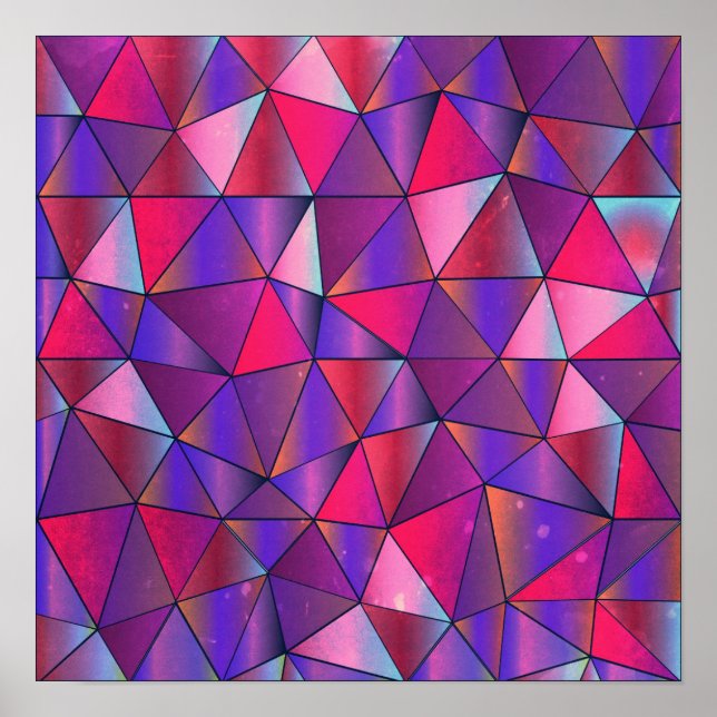 Abstract Triangle Design Poster (Front)