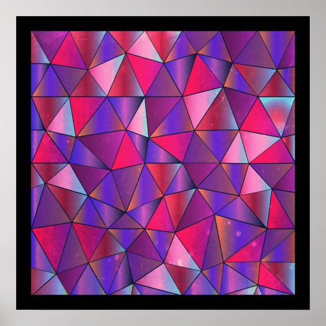 Abstract Triangle Design Poster (Front)