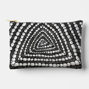 Abstract Triangle Detailed Pen and Ink Shapes Accessory Pouch