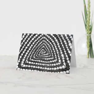 Abstract Triangle Detailed Pen and Ink Shapes  Card