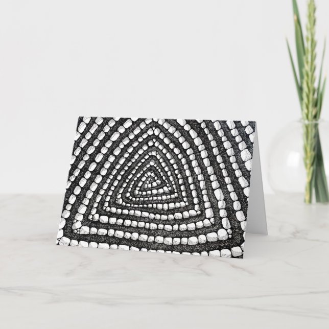 Abstract Triangle Detailed Pen and Ink Shapes  Card (Front)