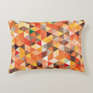 Abstract Triangle Geometric Seamless Pattern Decorative Cushion