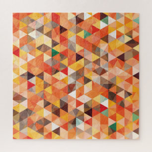 Abstract Triangle Geometric Seamless Pattern Jigsaw Puzzle