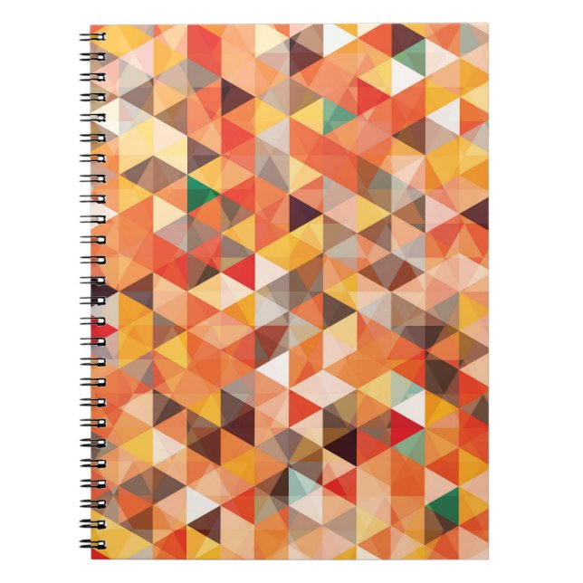 Abstract Triangle Geometric Seamless Pattern Notebook (Front)