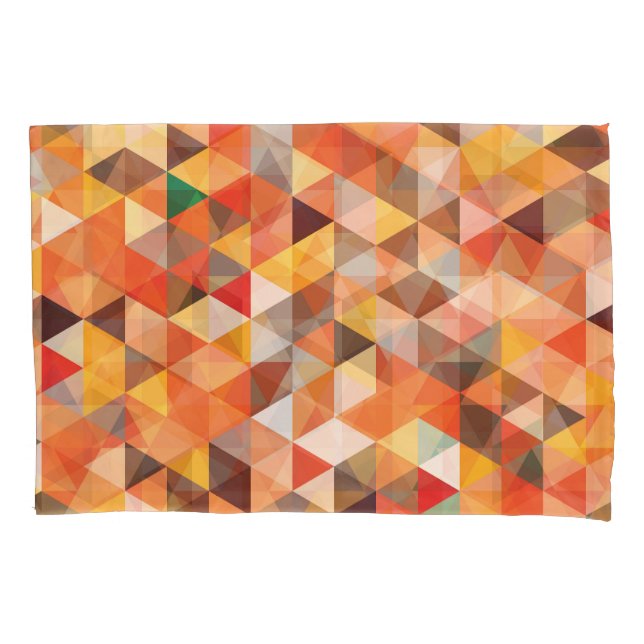 Abstract Triangle Geometric Seamless Pattern Pillowcase (Front)