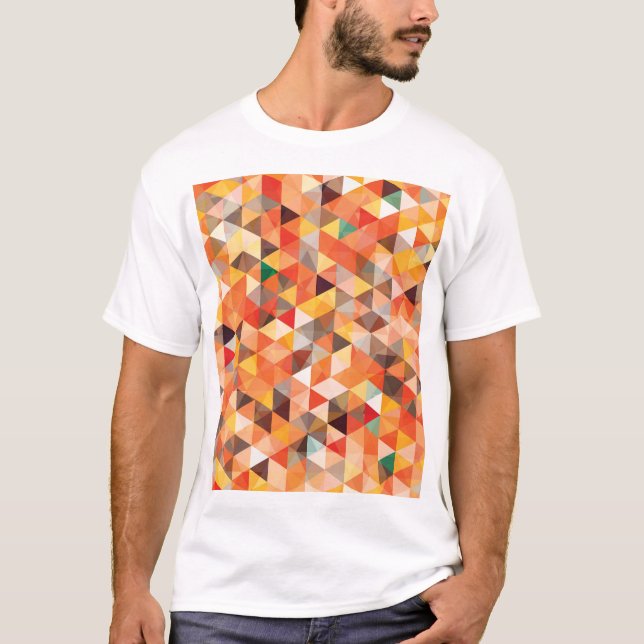 Abstract Triangle Geometric Seamless Pattern T-Shirt (Front)