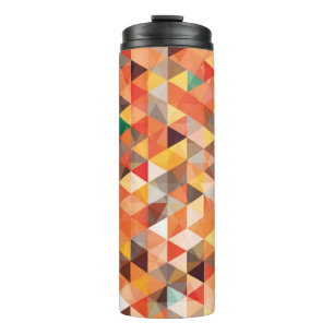 Abstract Triangle Geometric Seamless Pattern Thermal Tumbler