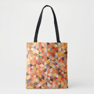Abstract Triangle Geometric Seamless Pattern Tote Bag