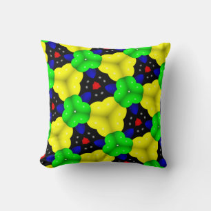 Abstract Triangle Geometrical Multicolored Cushion