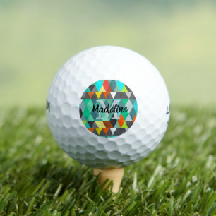 Abstract Triangle Monogram Personalised Golf Ball
