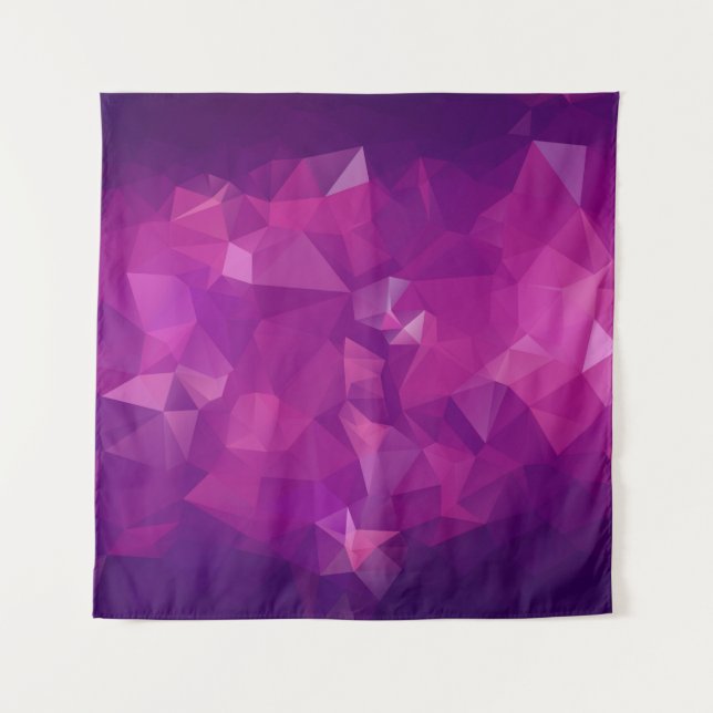 Abstract triangle violet texture backgroundbackgro tapestry (Front)