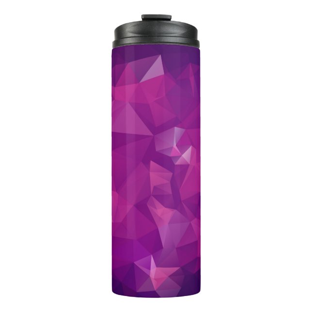 Abstract triangle violet texture backgroundbackgro thermal tumbler (Front)