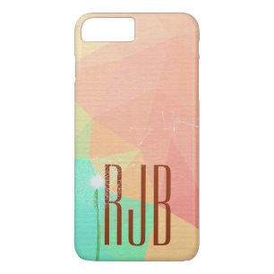 abstract triangle with white dandelion iPhone 8 plus/7 plus case