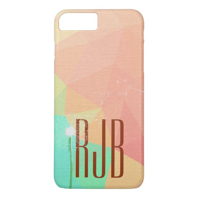 abstract triangle with white dandelion Case-Mate iPhone case (Back)