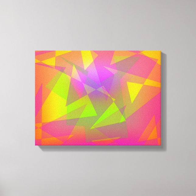 Abstract Triangles and Rectangles Canvas Print (Front)