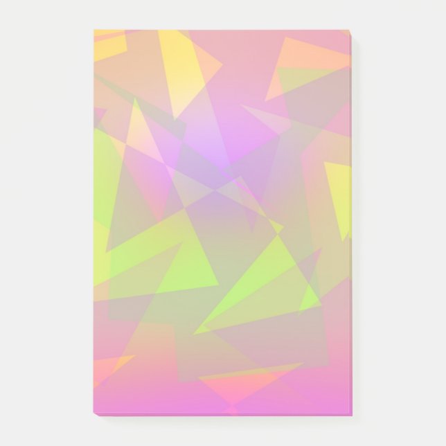Abstract Triangles and Rectangles Post-it Notes (Front)