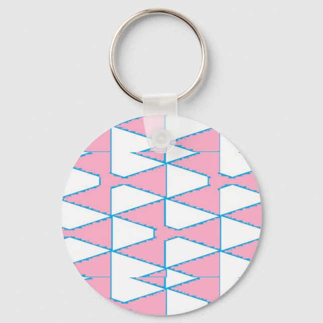 Abstract triangles background on key ring (Front)