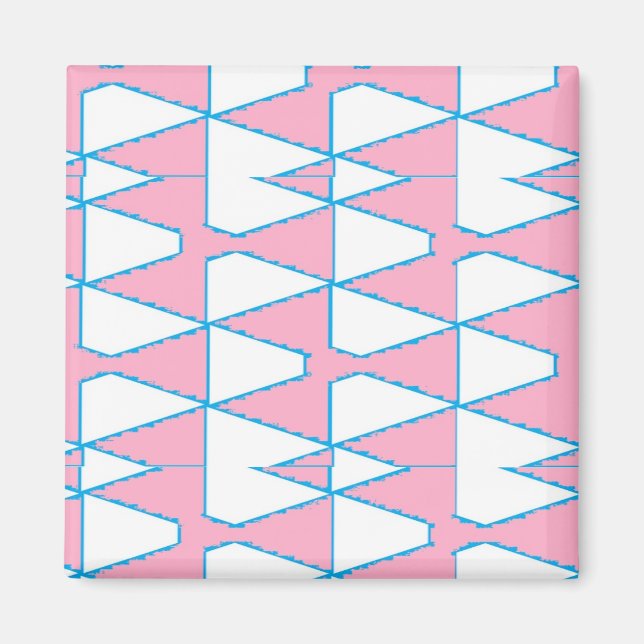Abstract triangles background on magnet (Front)