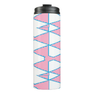 Abstract triangles background on thermal tumbler