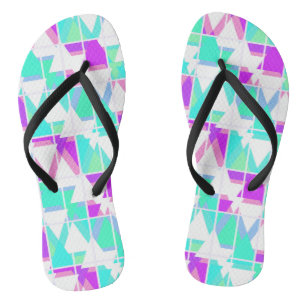 Abstract triangles geometrical modern pattern whit flip flops