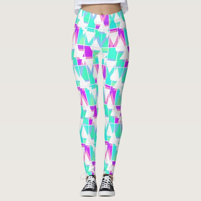 Abstract triangles geometrical modern pattern whit leggings (Front)
