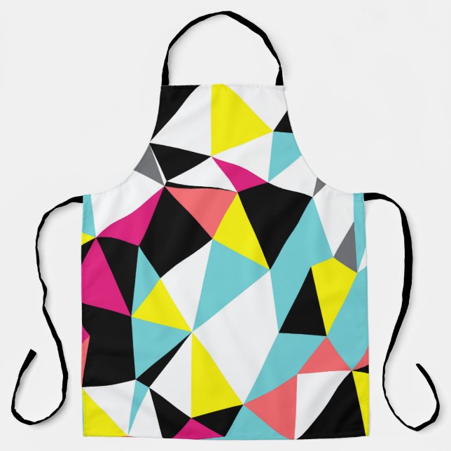 Abstract triangles geometrical pattern background apron (Front)