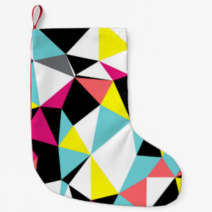 Abstract triangles geometrical pattern background small christmas stocking