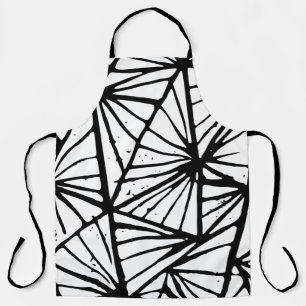 Abstract Triangles Lino Print All-Over Print Apron