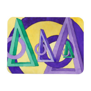 Abstract Triangles Magnet