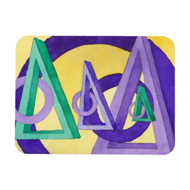 Abstract Triangles Magnet (Horizontal)